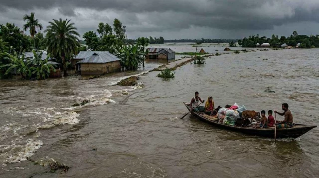উত্তর পূর্বাঞ্চলের ৮ নদীতে পানি বিপৎসীমার উপরে বন্যার আশঙ্কা বাড়ছে